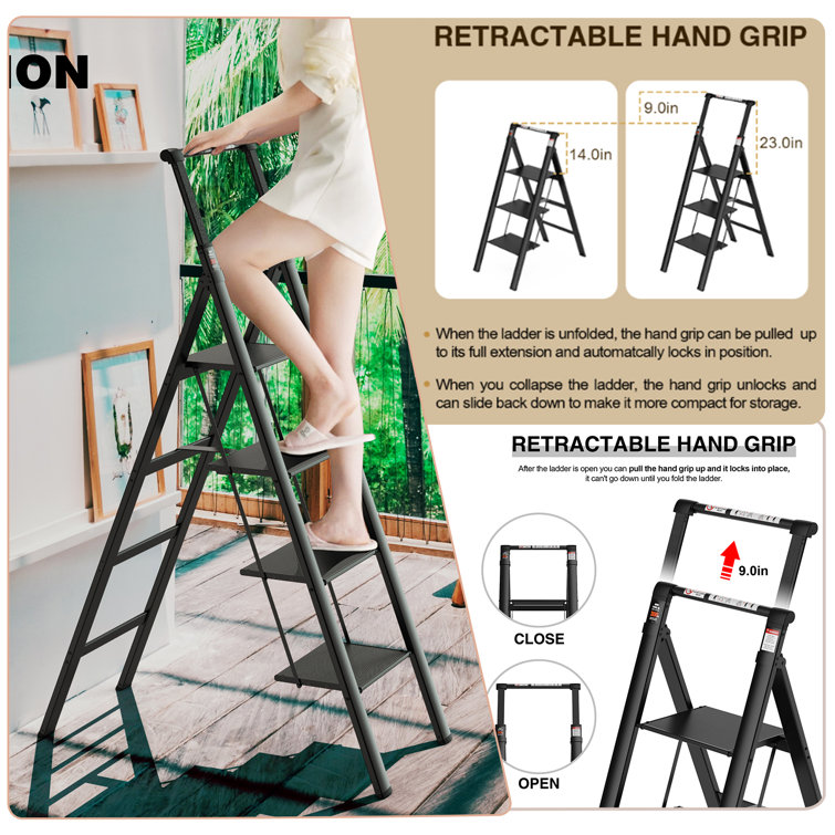 Fold up deals aluminum ladder